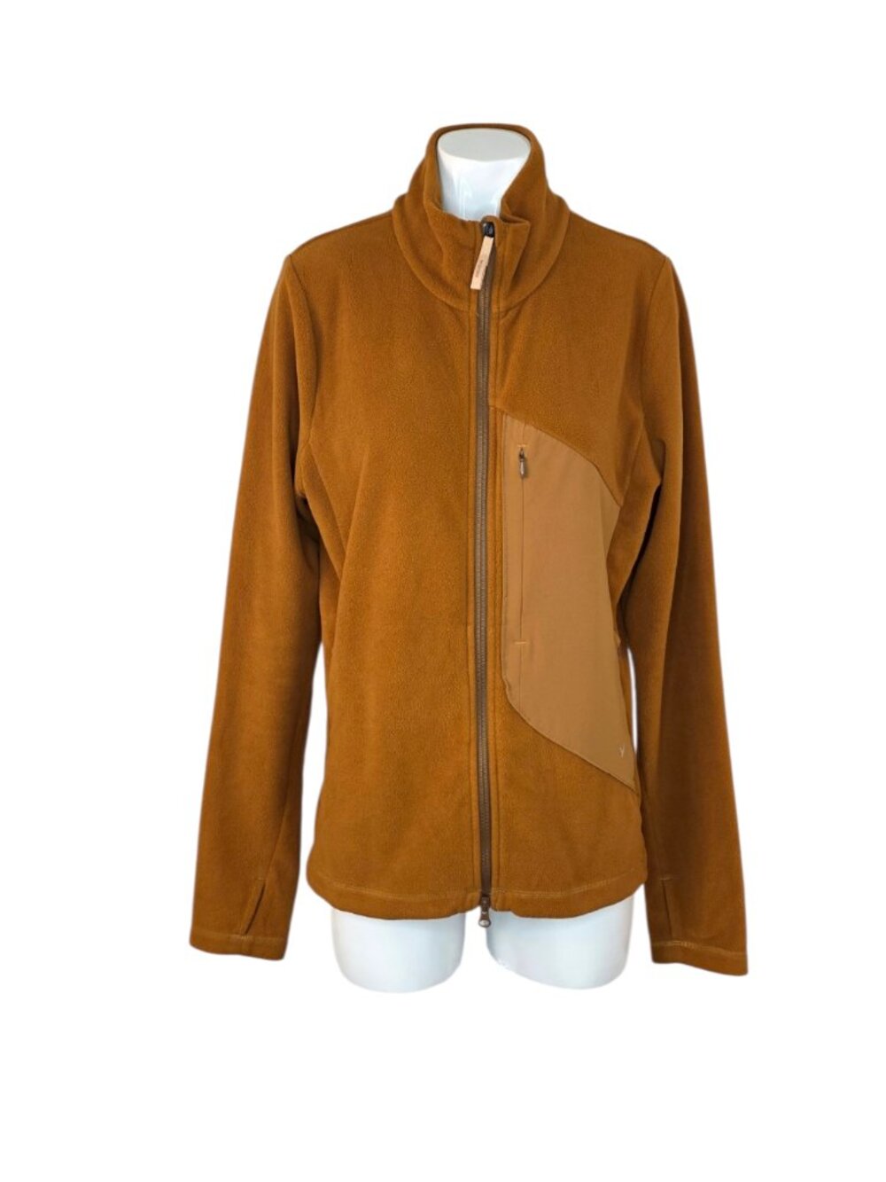 Indyeva Fleece Sweater, Fleece Polartec, Outdoor, Gorpcore, Zip Up, Rust, Size L